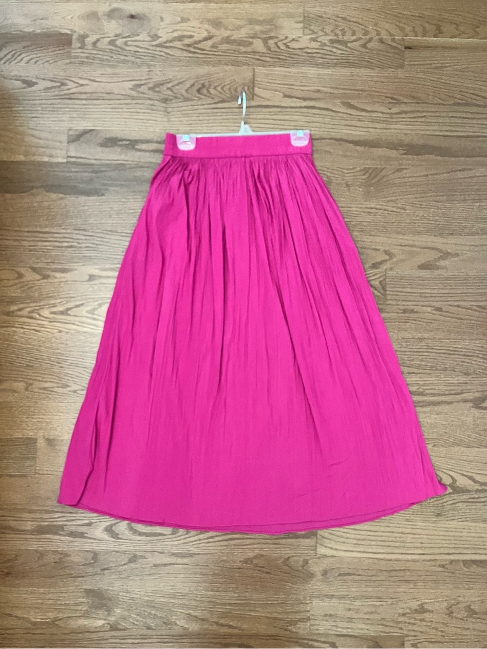 Chico's Crinkle Fuschia Maxi Skirt Chico's size 0